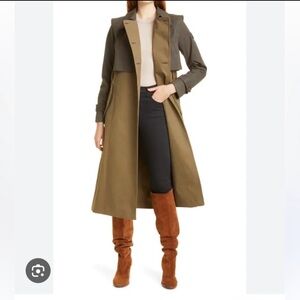 Pre-loved Ted Baker Eden
Colour Blocked Trench Coat in size 4
